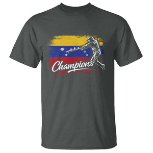 Venezuela Champions Baseball Batter Venezuelan Sport Fan T Shirt TS11 Dark Heather Print Your Wear