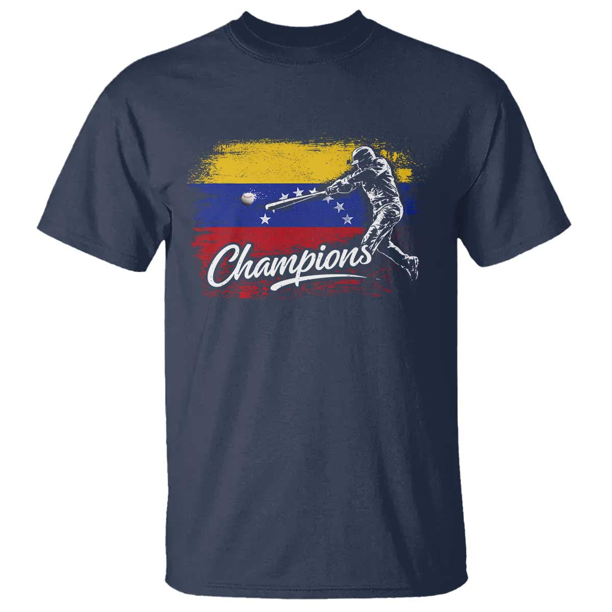 Venezuela Champions Baseball Batter Venezuelan Sport Fan T Shirt TS11 Navy Print Your Wear