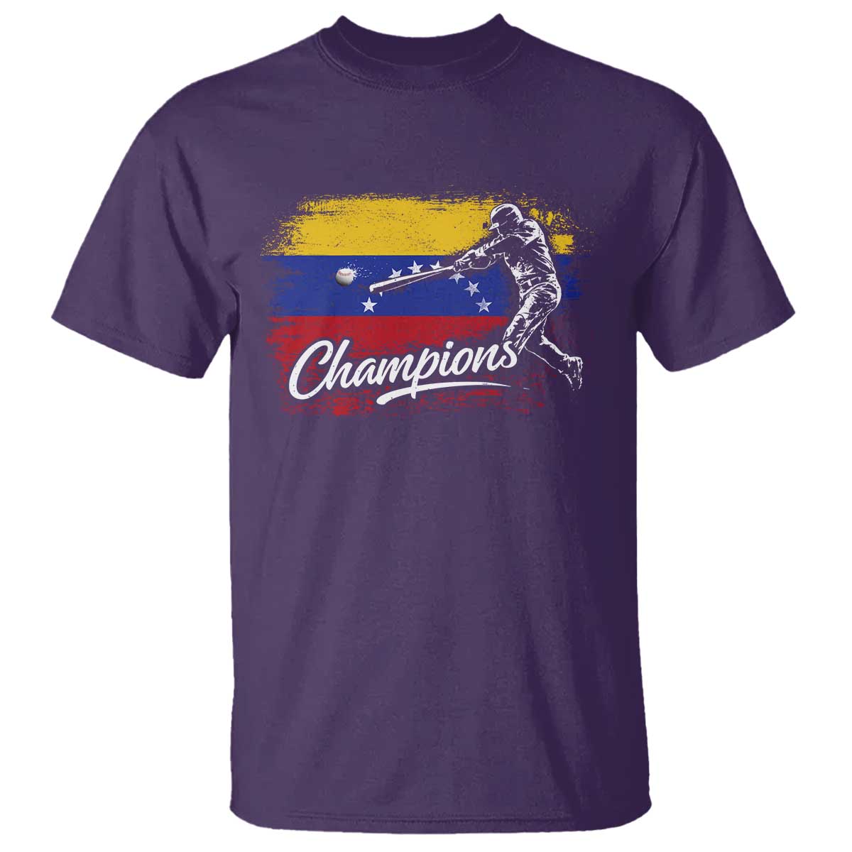Venezuela Champions Baseball Batter Venezuelan Sport Fan T Shirt TS11 Purple Print Your Wear