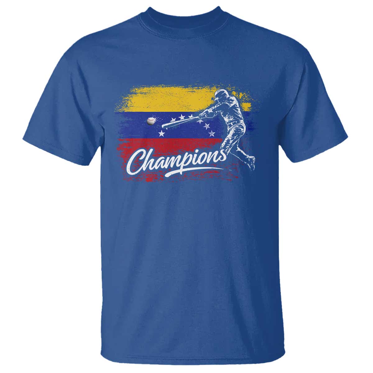Venezuela Champions Baseball Batter Venezuelan Sport Fan T Shirt TS11 Royal Blue Print Your Wear