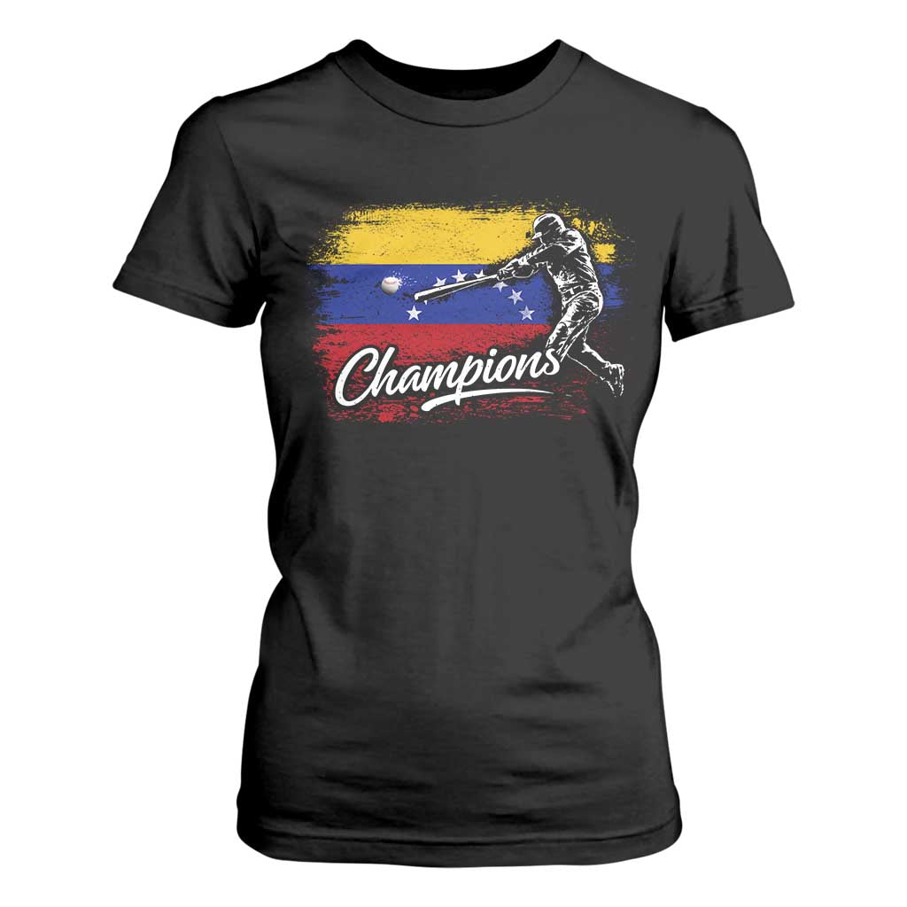 Venezuela Champions Baseball Batter Venezuelan Sport Fan T Shirt For Women TS11 Black Print Your Wear