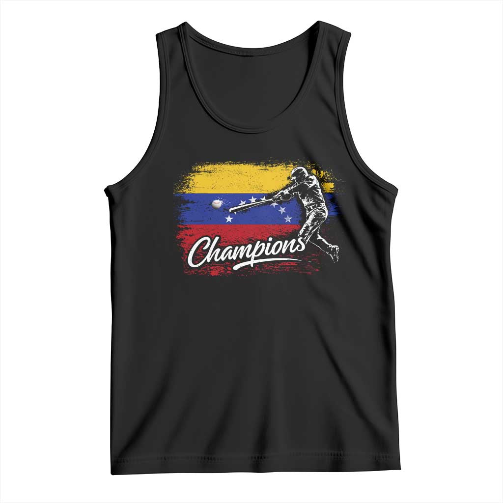Venezuela Champions Baseball Batter Venezuelan Sport Fan Tank Top TS11 Black Print Your Wear