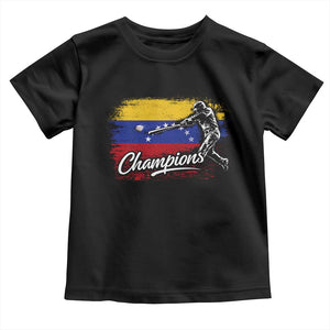 Venezuela Champions Baseball Batter Venezuelan Sport Fan Toddler T Shirt TS11 Black Print Your Wear
