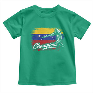 Venezuela Champions Baseball Batter Venezuelan Sport Fan Toddler T Shirt TS11 Irish Green Print Your Wear