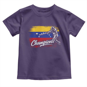 Venezuela Champions Baseball Batter Venezuelan Sport Fan Toddler T Shirt TS11 Purple Print Your Wear