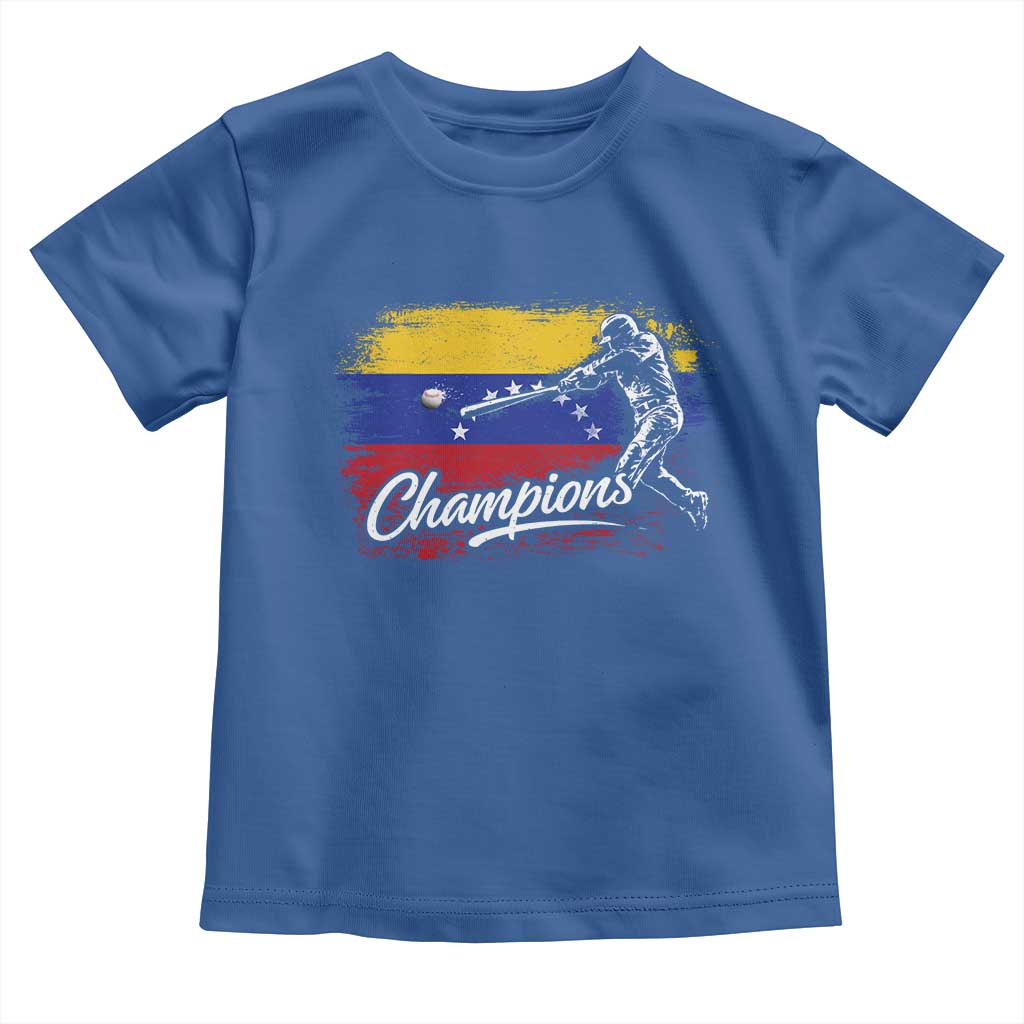 Venezuela Champions Baseball Batter Venezuelan Sport Fan Toddler T Shirt TS11 Royal Blue Print Your Wear