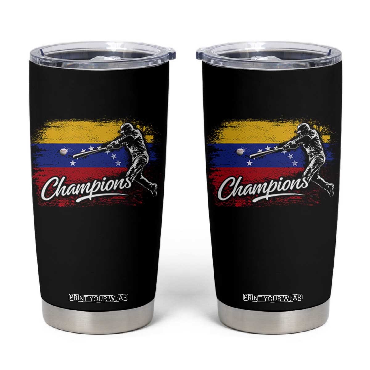 Venezuela Champions Baseball Batter Venezuelan Sport Fan Tumbler Cup TS11 Black Print Your Wear