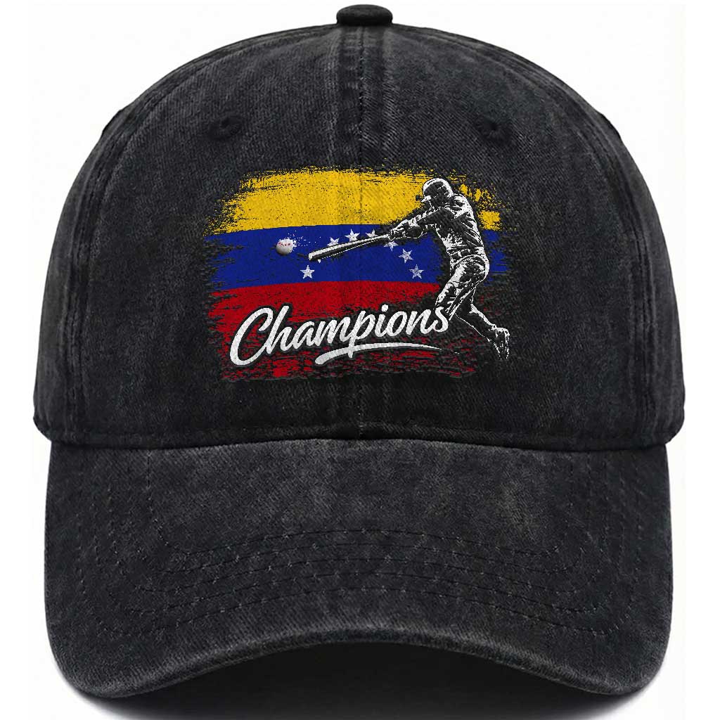 Venezuela Champions Baseball Batter Venezuelan Sport Fan Washed Cotton Baseball Cap TS11 Print Your Wear