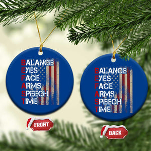Stroke Awareness Ceramic Ornament BEFAST Stroke Symptoms Vintage American Flag TS11 1pc Blue Print Your Wear