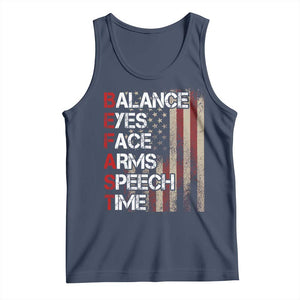 Stroke Awareness Tank Top BEFAST Stroke Symptoms Vintage American Flag TS11 Navy Print Your Wear