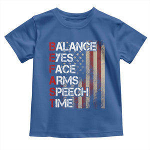 Stroke Awareness Toddler T Shirt BEFAST Stroke Symptoms Vintage American Flag TS11 Royal Blue Print Your Wear