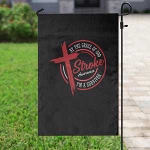 By The Grace Of God I'm A Survivor Stroke Awareness Garden Flag TS11 Print Your Wear