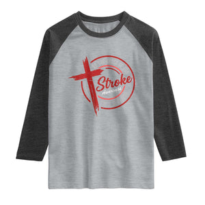 By The Grace Of God I'm A Survivor Stroke Awareness Raglan Shirt TS11 Heather Gray Heather Charcoal Print Your Wear