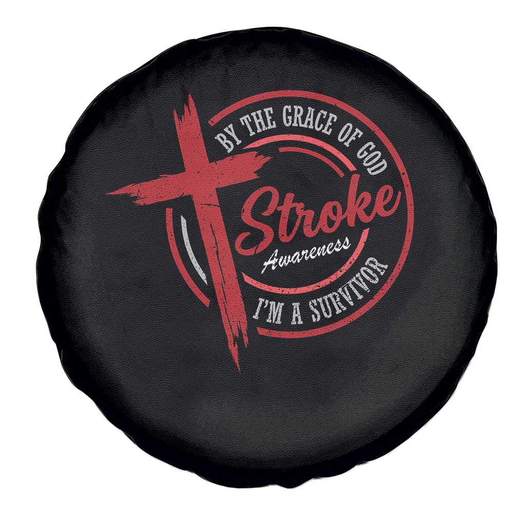 By The Grace Of God I'm A Survivor Stroke Awareness Spare Tire Cover TS11 Print Your Wear