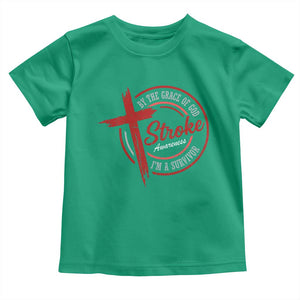 By The Grace Of God I'm A Survivor Stroke Awareness Toddler T Shirt TS11 Irish Green Print Your Wear