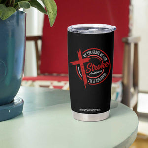 By The Grace Of God I'm A Survivor Stroke Awareness Tumbler Cup TS11 Print Your Wear