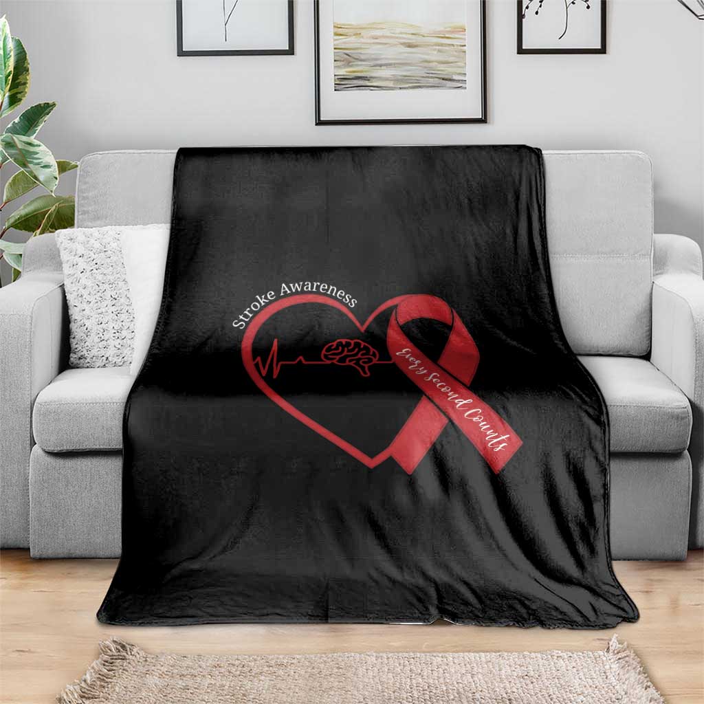 Stroke Awareness Throw Blanket Stroke Survivor Warrior Brain Attack TS11 Print Your Wear