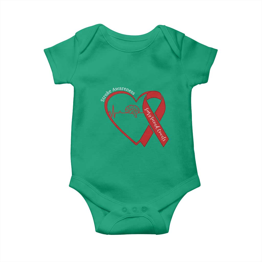 Stroke Awareness Baby Onesie Stroke Survivor Warrior Brain Attack TS11 Irish Green Print Your Wear