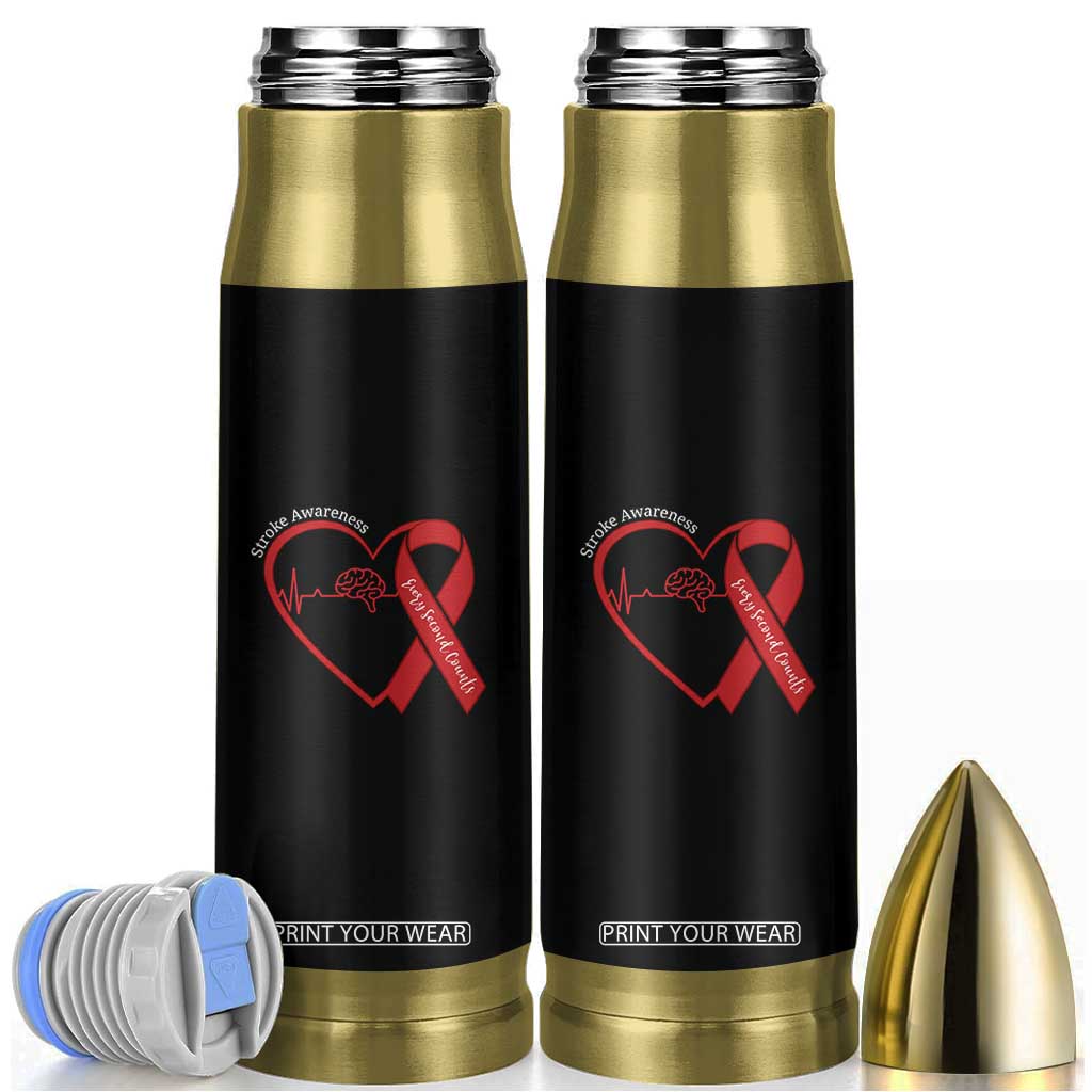 Stroke Awareness Bullet Tumbler Stroke Survivor Warrior Brain Attack TS11 Black Print Your Wear