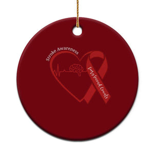 Stroke Awareness Ceramic Ornament Stroke Survivor Warrior Brain Attack TS11 1pc Red Print Your Wear