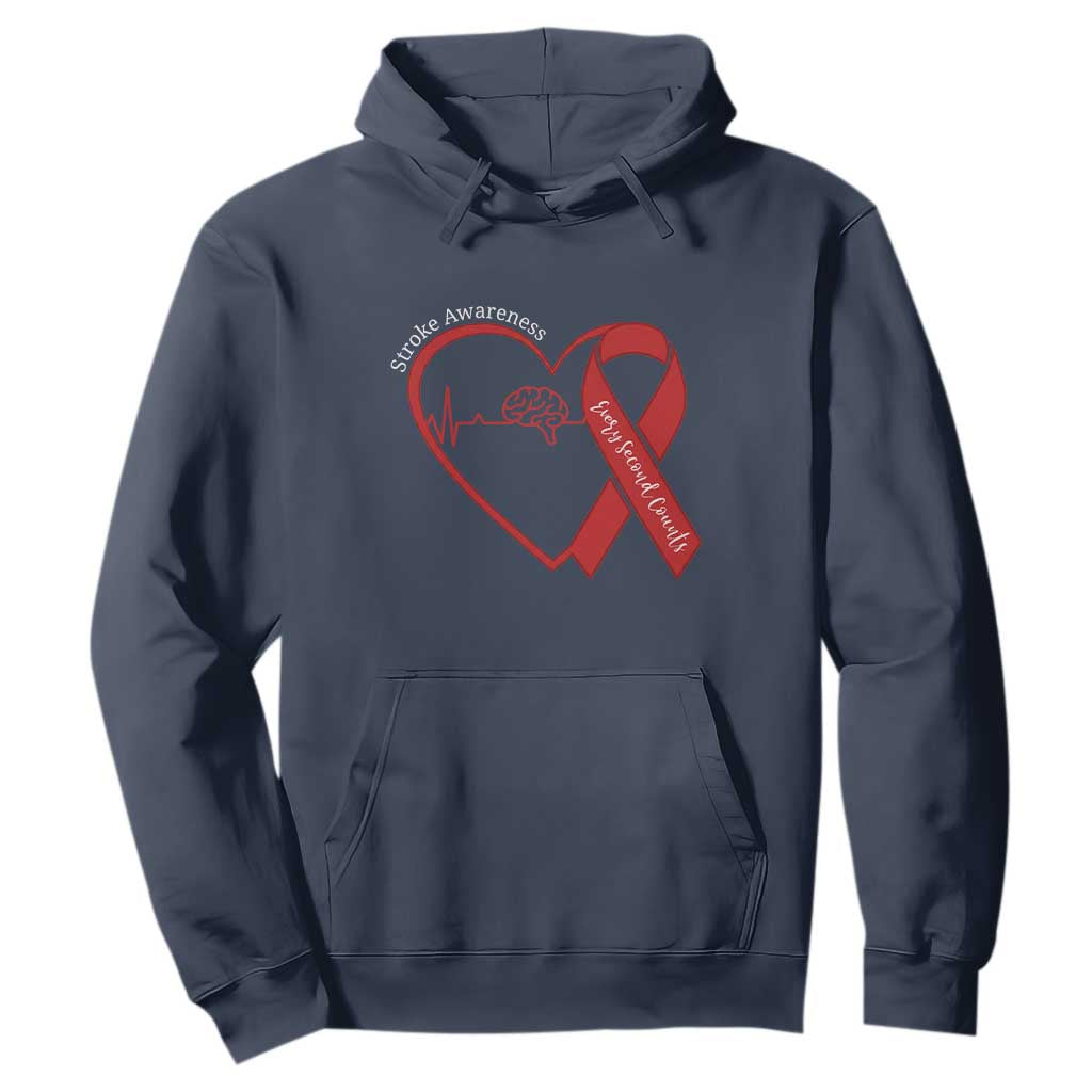 Stroke Awareness Hoodie Stroke Survivor Warrior Brain Attack TS11 Navy Print Your Wear
