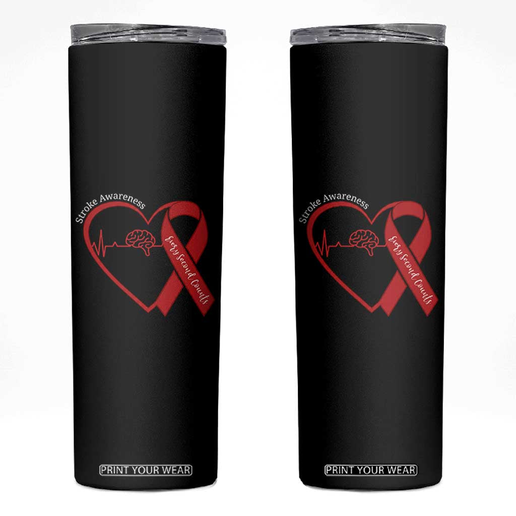 Stroke Awareness Skinny Tumbler Stroke Survivor Warrior Brain Attack TS11 Black Print Your Wear