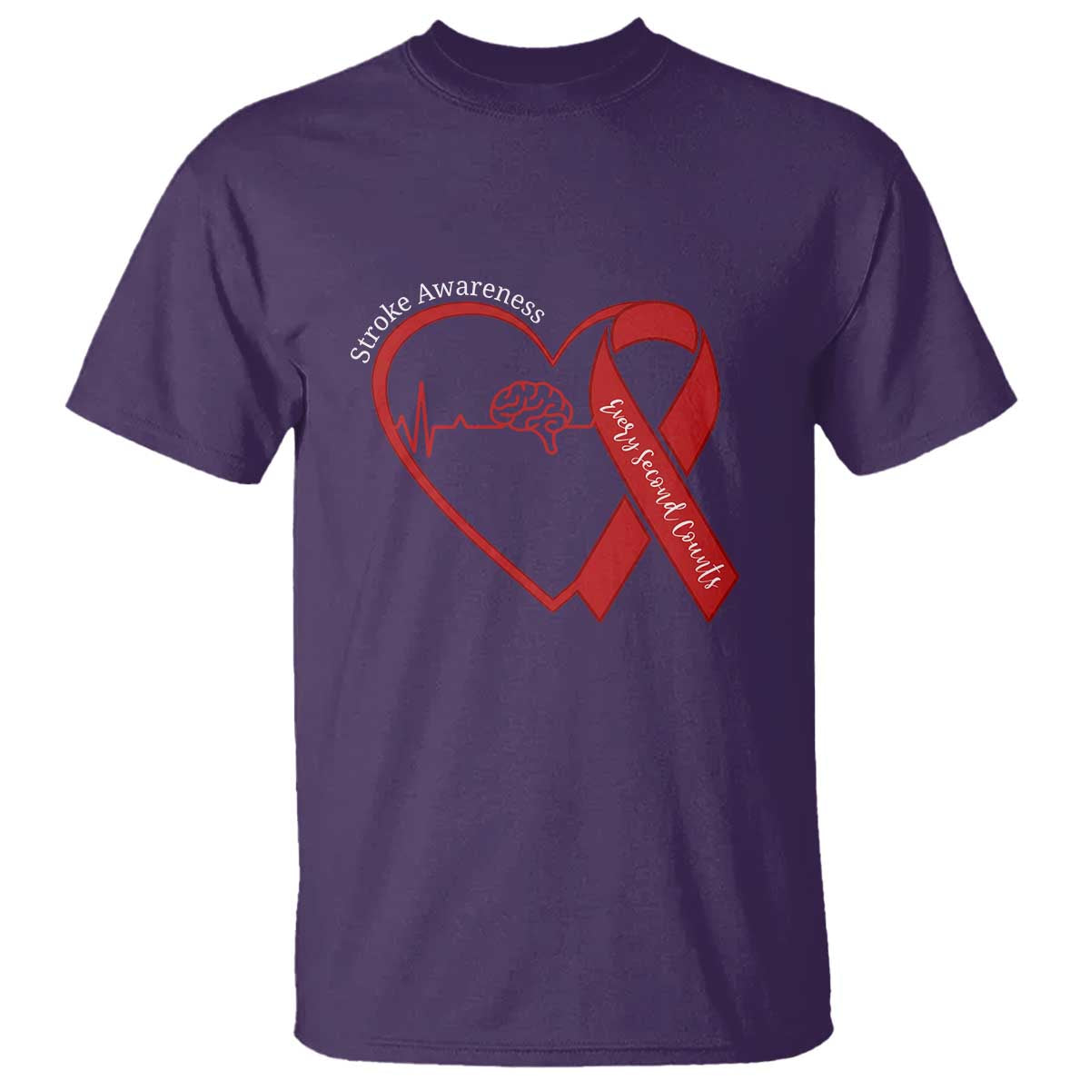 Stroke Awareness T Shirt Stroke Survivor Warrior Brain Attack TS11 Purple Print Your Wear