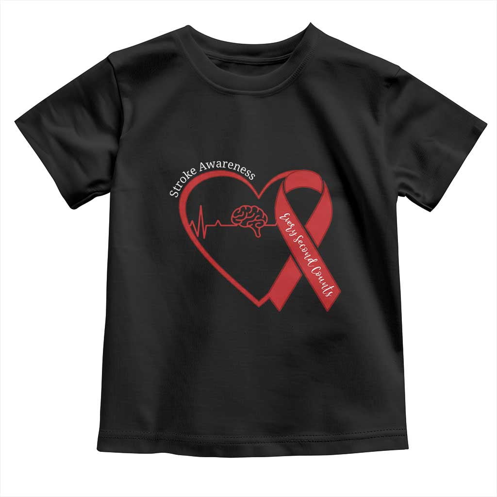 Stroke Awareness Toddler T Shirt Stroke Survivor Warrior Brain Attack TS11 Black Print Your Wear