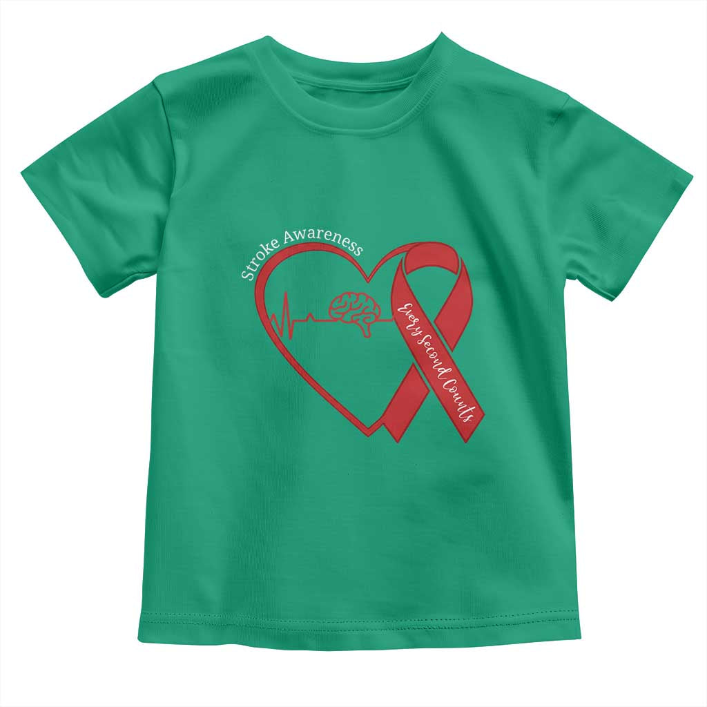 Stroke Awareness Toddler T Shirt Stroke Survivor Warrior Brain Attack TS11 Irish Green Print Your Wear