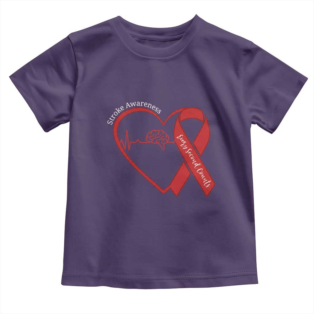 Stroke Awareness Toddler T Shirt Stroke Survivor Warrior Brain Attack TS11 Purple Print Your Wear