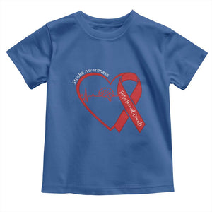 Stroke Awareness Toddler T Shirt Stroke Survivor Warrior Brain Attack TS11 Royal Blue Print Your Wear