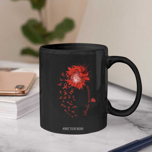 Sunflower Stroke Awareness Red Ribbon Coffee Mug TS11 Print Your Wear