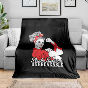 Stroke Survivor Unbreakable Throw Blanket Stroke Awareness Gift TS11 Print Your Wear