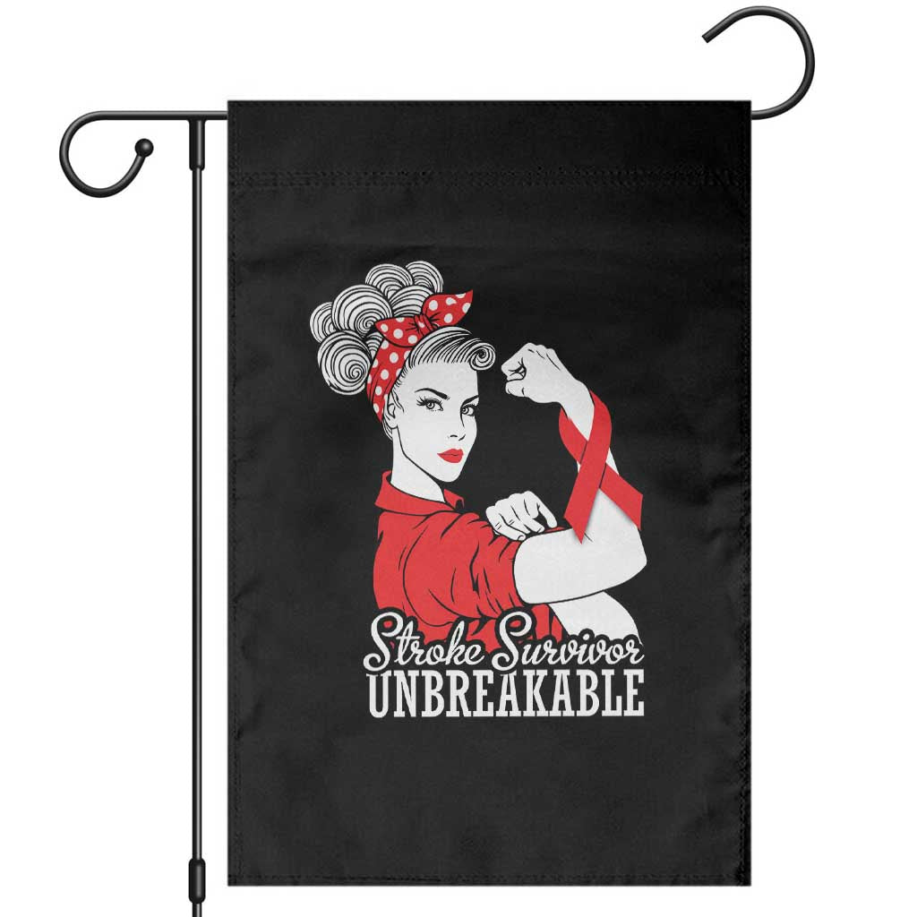 Stroke Survivor Unbreakable Garden Flag Stroke Awareness Gift TS11 Black Print Your Wear