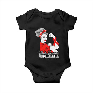 Stroke Survivor Unbreakable Baby Onesie Stroke Awareness Gift TS11 Black Print Your Wear