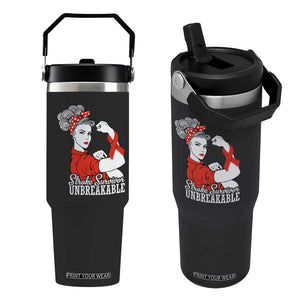 Stroke Survivor Unbreakable Flip Straw Tumbler Stroke Awareness Gift TS11 One Size: 30 oz Black Print Your Wear