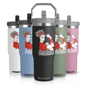 Stroke Survivor Unbreakable Flip Straw Tumbler Stroke Awareness Gift TS11 Print Your Wear