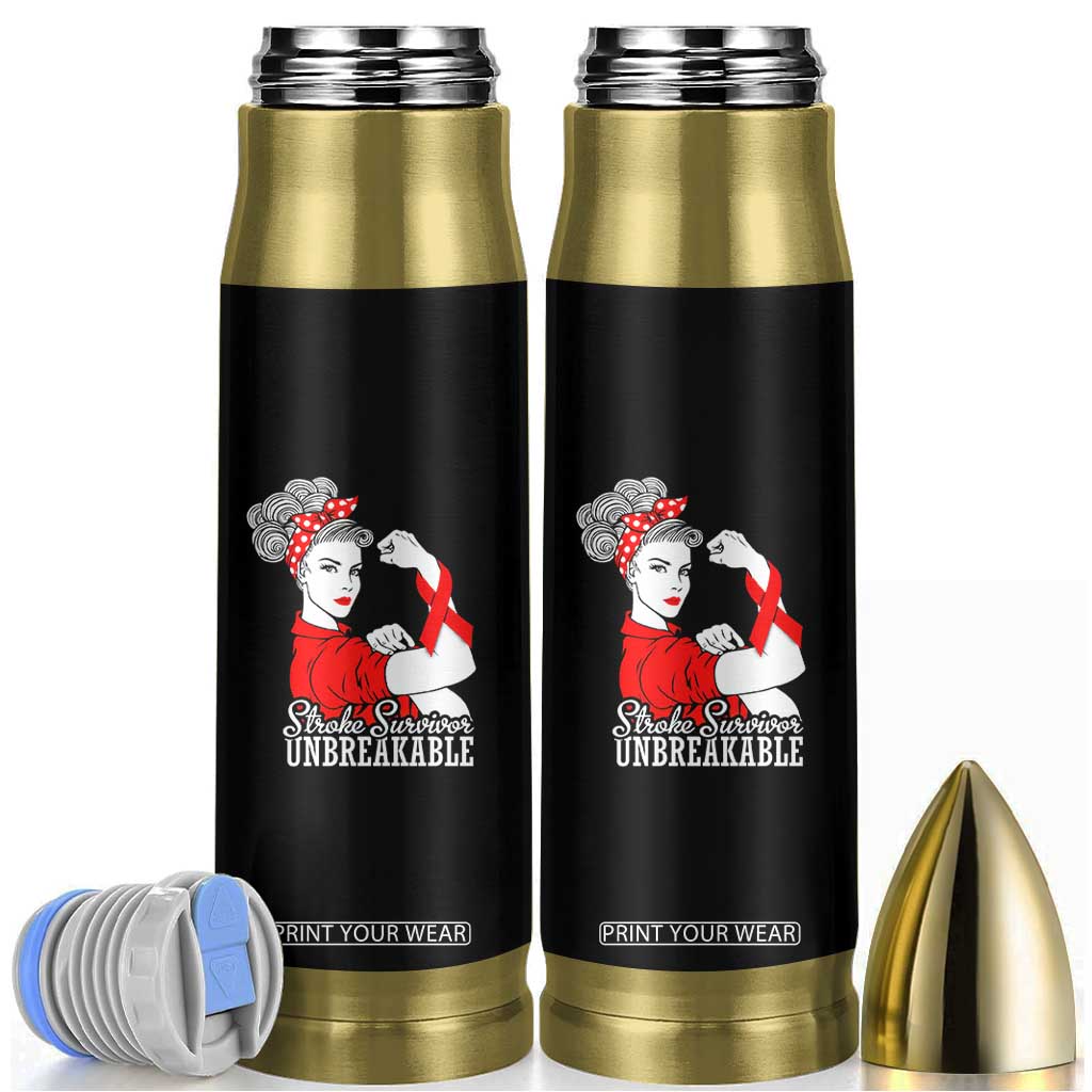 Stroke Survivor Unbreakable Bullet Tumbler Stroke Awareness Gift TS11 Black Print Your Wear