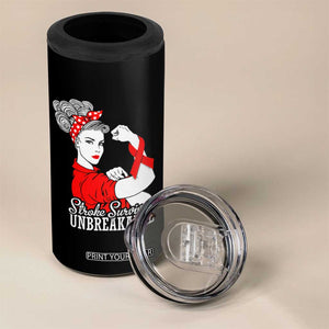 Stroke Survivor Unbreakable 4 in 1 Can Cooler Tumbler Stroke Awareness Gift TS11 Print Your Wear