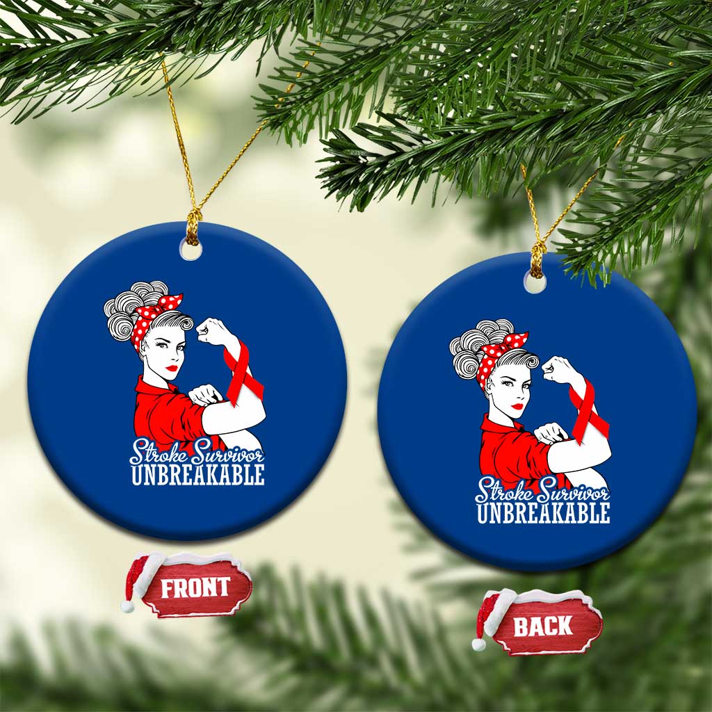 Stroke Survivor Unbreakable Ceramic Ornament Stroke Awareness Gift TS11 1pc Blue Print Your Wear