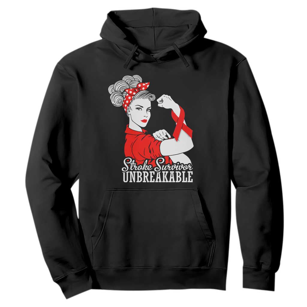 Stroke Survivor Unbreakable Hoodie Stroke Awareness Gift TS11 Black Print Your Wear