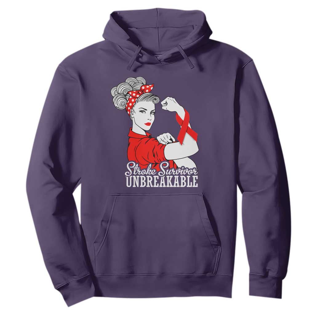 Stroke Survivor Unbreakable Hoodie Stroke Awareness Gift TS11 Purple Print Your Wear