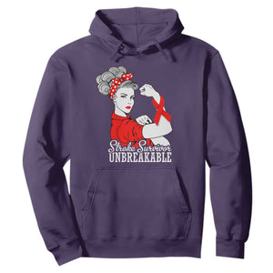 Stroke Survivor Unbreakable Hoodie Stroke Awareness Gift TS11 Purple Print Your Wear