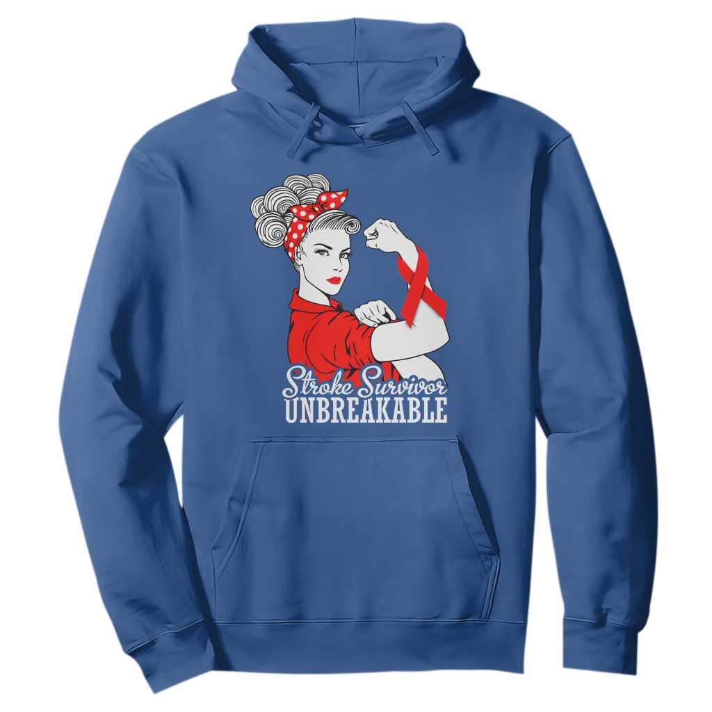 Stroke Survivor Unbreakable Hoodie Stroke Awareness Gift TS11 Royal Blue Print Your Wear