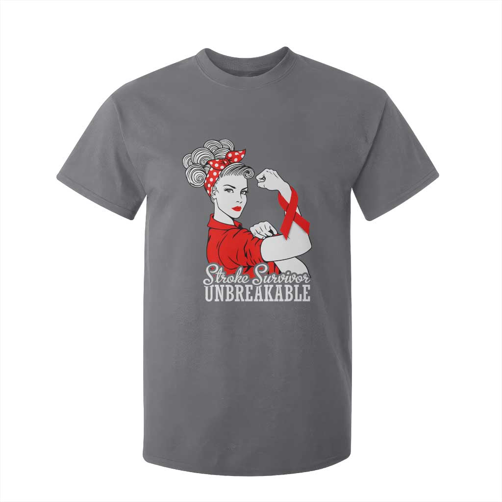 Stroke Survivor Unbreakable T Shirt For Kid Stroke Awareness Gift TS11 Charcoal Print Your Wear