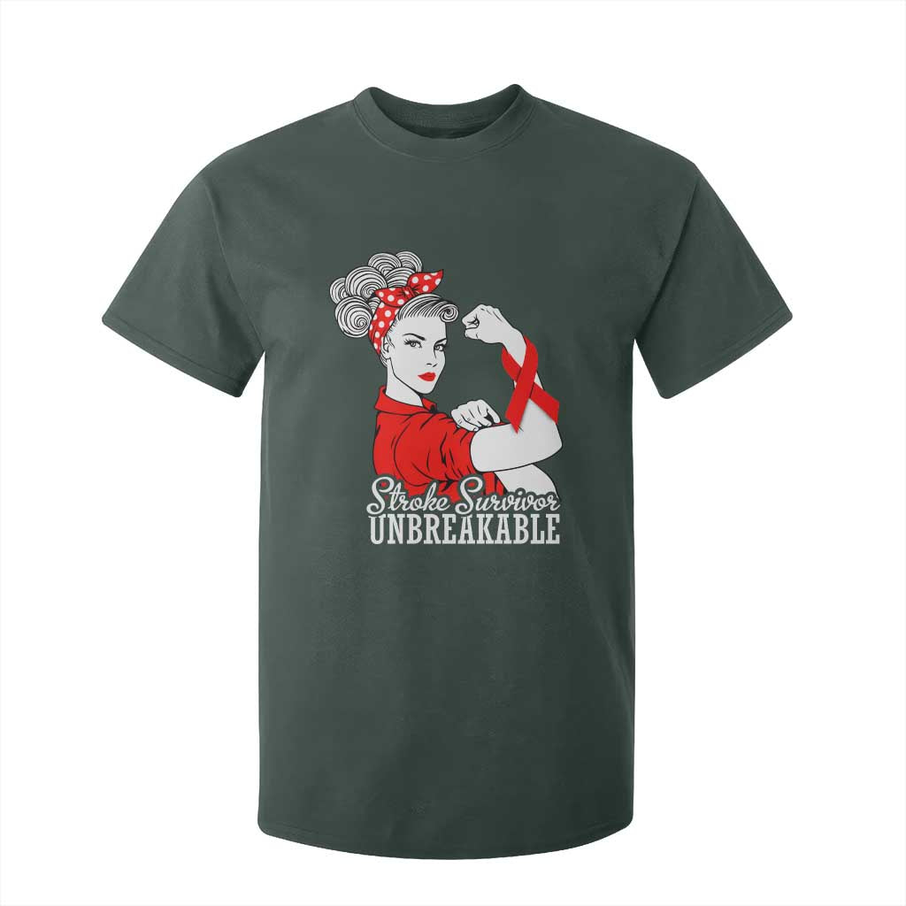 Stroke Survivor Unbreakable T Shirt For Kid Stroke Awareness Gift TS11 Dark Forest Green Print Your Wear