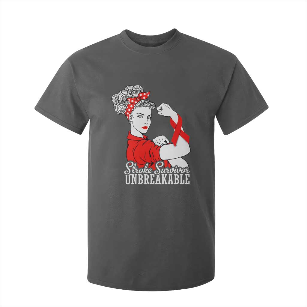 Stroke Survivor Unbreakable T Shirt For Kid Stroke Awareness Gift TS11 Dark Heather Print Your Wear