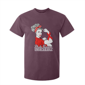 Stroke Survivor Unbreakable T Shirt For Kid Stroke Awareness Gift TS11 Maroon Print Your Wear