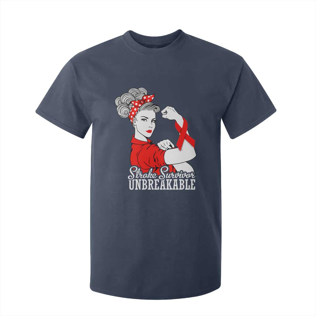 Stroke Survivor Unbreakable T Shirt For Kid Stroke Awareness Gift TS11 Navy Print Your Wear