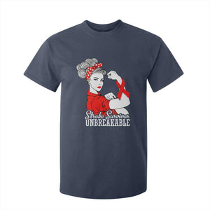 Stroke Survivor Unbreakable T Shirt For Kid Stroke Awareness Gift TS11 Navy Print Your Wear